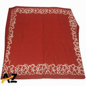 Vintage Cacharel Linen Tablecloth 52 x 52 Square Flowers